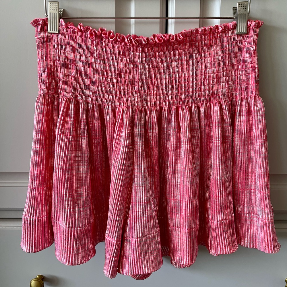 Queen of Sparkles bright pink/silver swing shorts - size medium
